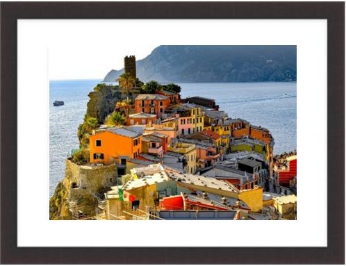 Cinque Terre Vernazza Village Framed Print